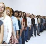 People waiting in line People waiting in line
