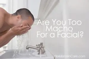 male washing face